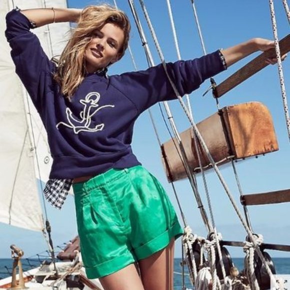 J. Crew Drapey Short in Satin-Faced Linen - Picture 2 of 7